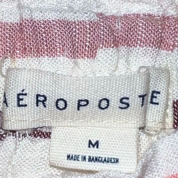 Aeropostal, Lightweight Striped Shorts Elastic Waist Drawstring, Medium - Picture 5 of 10